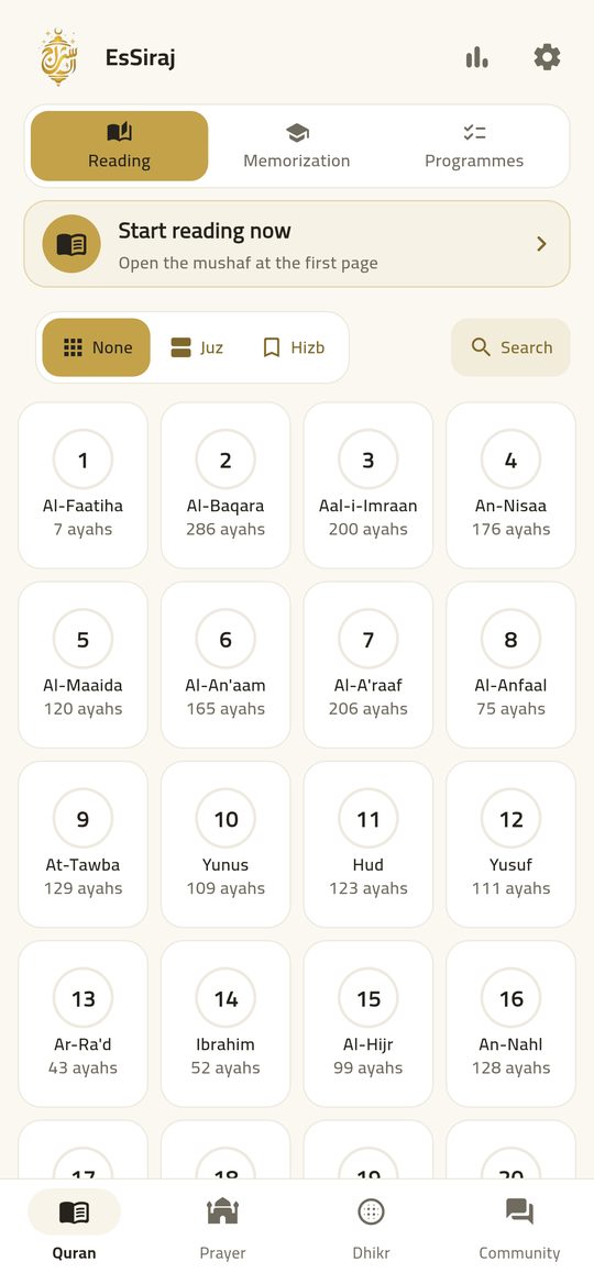 Reading home — The whole Qur'an, ready to read — offline.