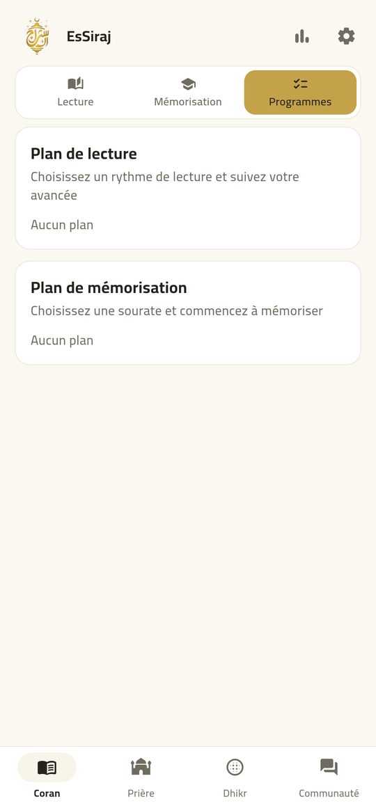 Plan de lecture — Terminez le Coran à votre rythme.